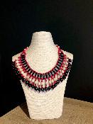 Collier rose et blanc