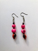 Boucles d'oreilles tombante Rose